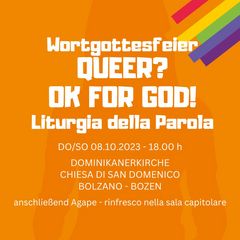 L'invito alla celebrazione della Parola dell'8 ottobre